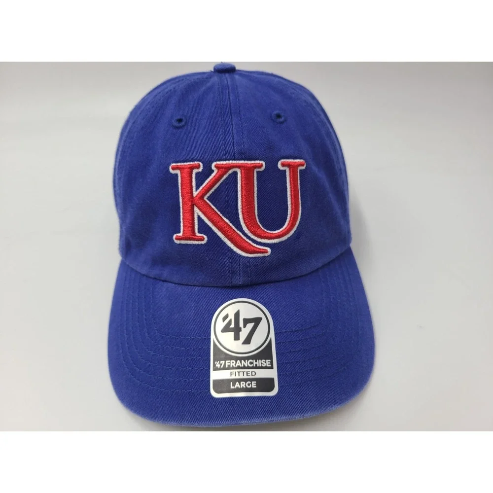 University of Kansas Jayhawks 47 Brand Franchise Fitted L Hat Cap Men Women NCAA